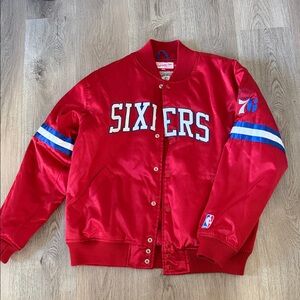 Men’s Red Sixers Varsity Jacket Size L